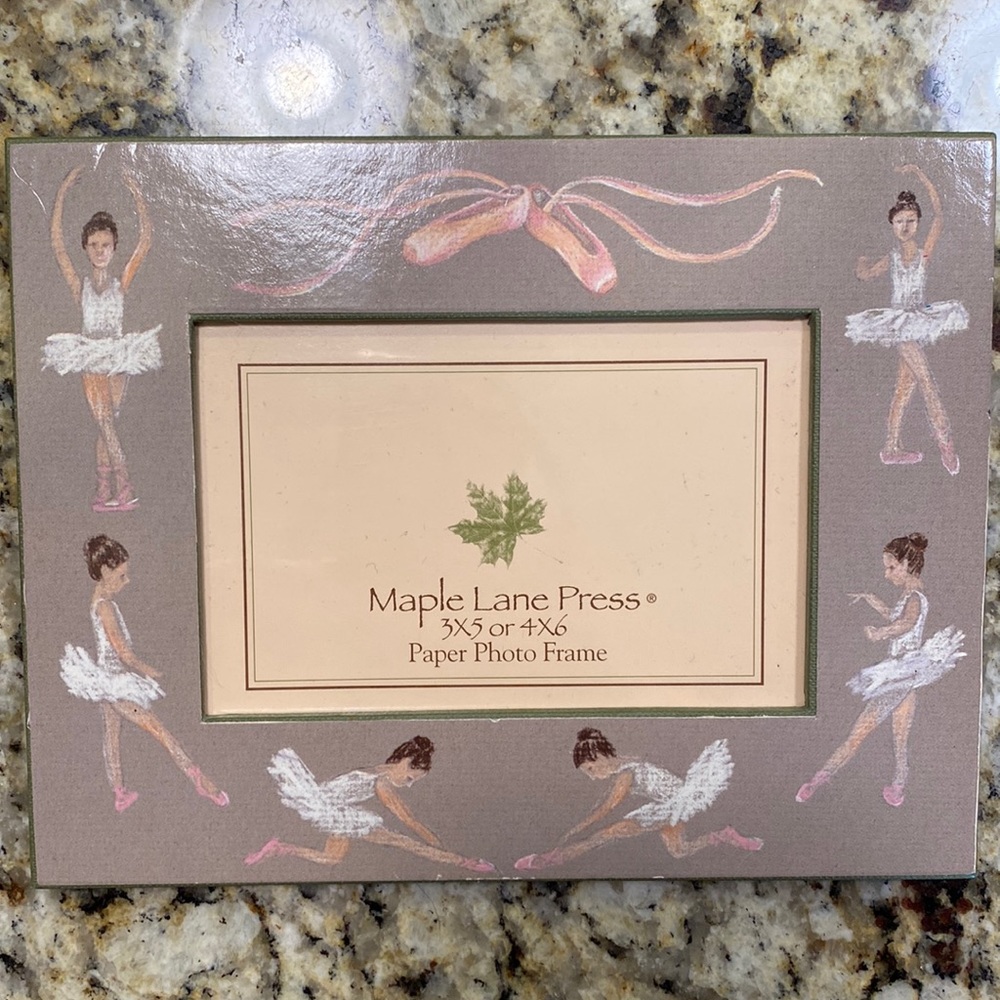 Paper Picture Frame by Maple Lane Press 3x5 or 4x6 Ballerina and Ballet Shoes